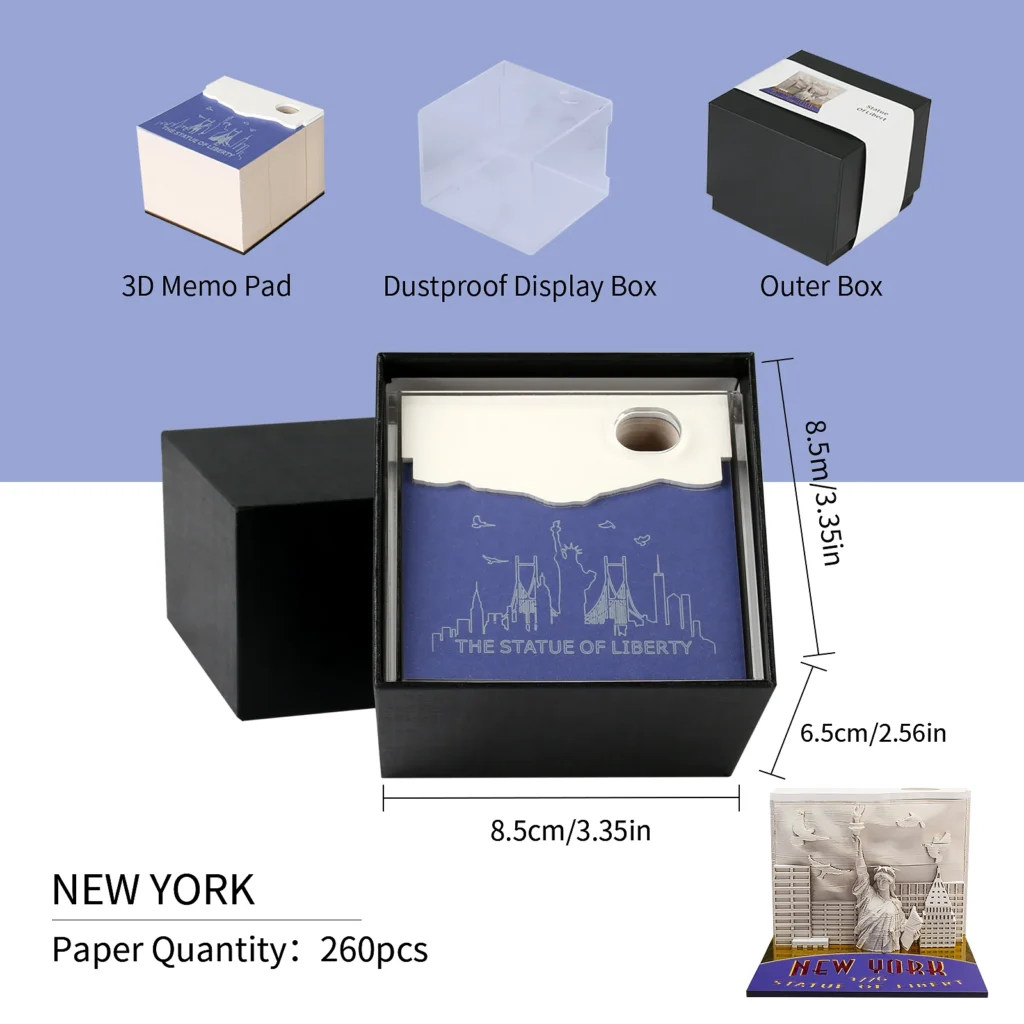 Statue Of Libert Omoshiroi Block 3D Memo Pads - Image 11