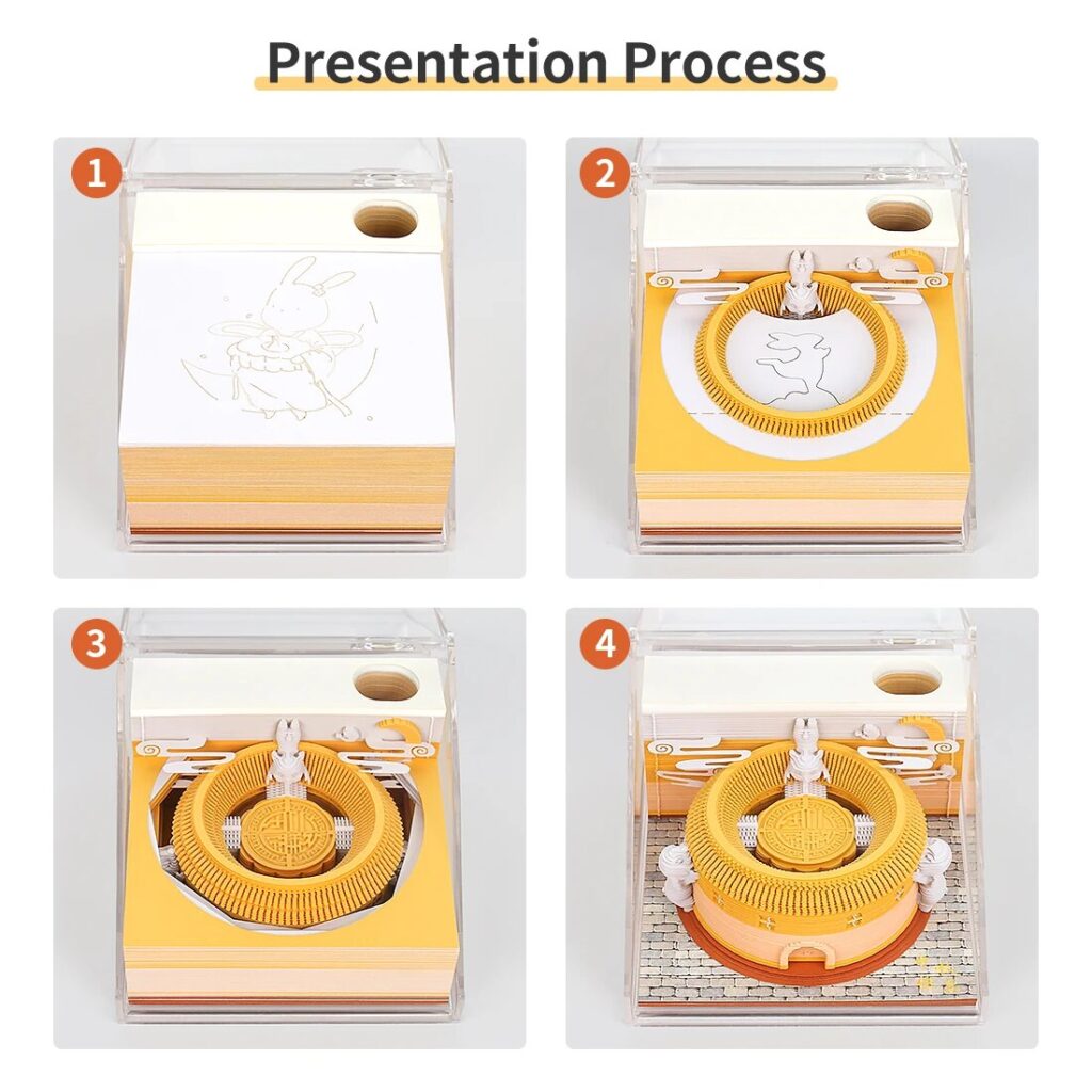 Rabbit House Omoshiroi Block 3D Memo Pads - Image 2