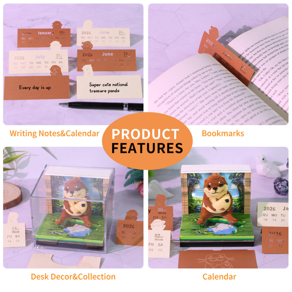 2026 Omoshiroi 3D Paper Carving Desk Calendar - Image 12