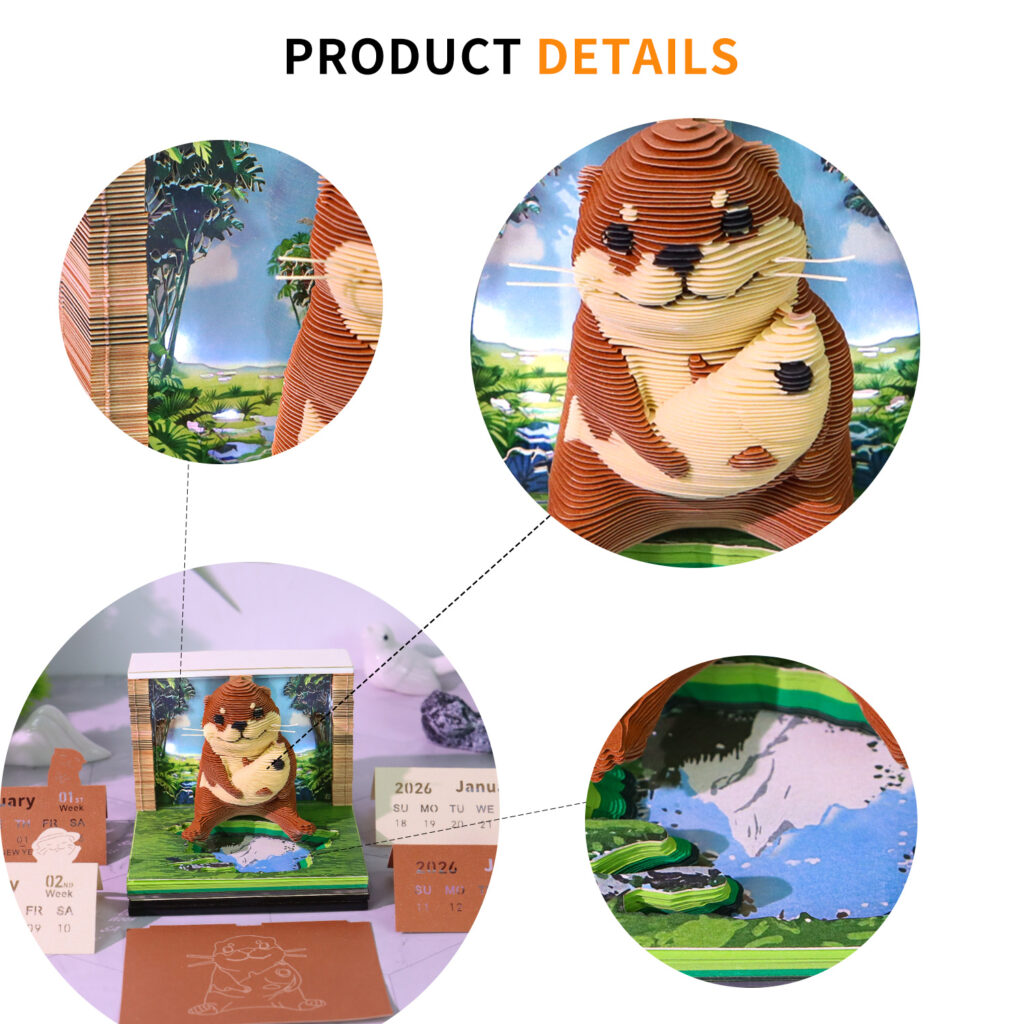 2026 Omoshiroi 3D Paper Carving Desk Calendar - Image 14