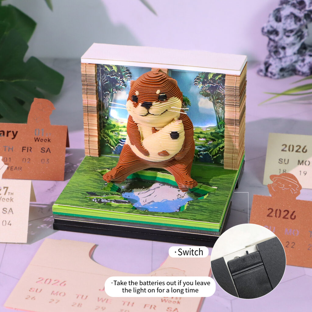 2026 Omoshiroi 3D Paper Carving Desk Calendar - Image 8