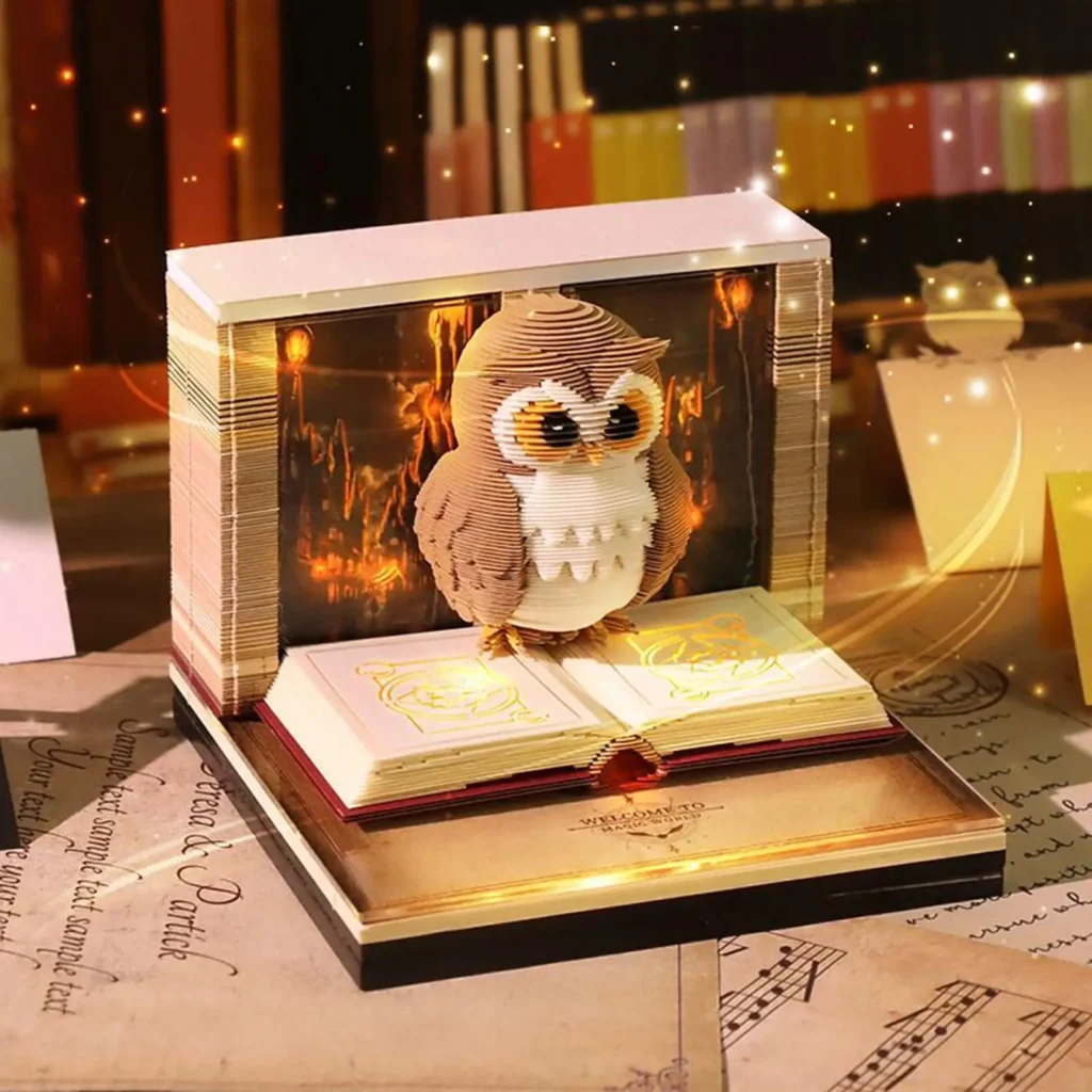 2026 Owl Timepiece 3D Omoshiroi Calendar